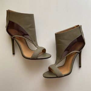 JustFab Mesh Open Toe Heel